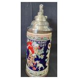 NIB Saturday Evening Post Christmas Santa Stein