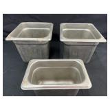 (2) Stainless Steel Steam Table 6 in D (1) 4 in D