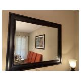 32.5"x39.5"  Black Framed Wall Hanging Mirror
