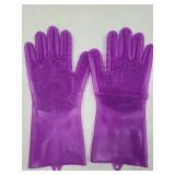 Purple Sponge Gloves Large