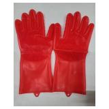 Red Sponge Gloves Large