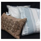 (3) Assorted Throw Pillows