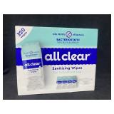 All Clear Sanitizing Wipes,320 Wipes