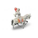 Vintage Metal Knight & Horse
