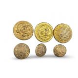 (6) Antique US Military Uniform Buttons
