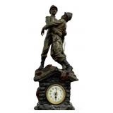 Xavier Raphanel (1877-1957) Spelter Clock