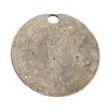 KKK In Good Standing 1922 Vigilant Coin