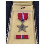 WWII BRONZE STAR MEDAL, Ribbon Bar & Lapel