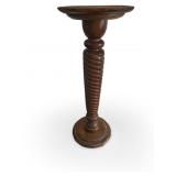 Solid Oak Barley Twist Style Pedestal Stand