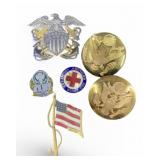 Vintage WWII U.S. Soldier Pins