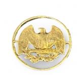 VGT Gold Tone Tie Pin Coin
