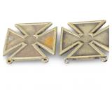 (2) Sterling Marksmanship Badges