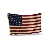 Vintage Embroidered Star US Flag 68"ï¿½44"