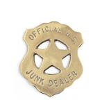 "Official US Junk Dealer" Novelty Metal Badge