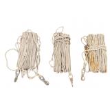 (3) Vintage Military Antenna Tent Guy Line Ropes