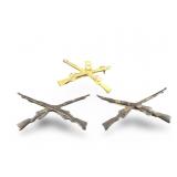 (3) Vintage Crossed Rifle Pins