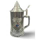 Texas State Knights of Columbus Glass Stein W/ Lid