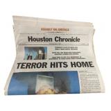 Houston Chronicle Newspaper September 12,2001
