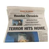 Houston Chronicle Newspaper September 12,2001