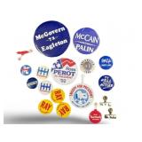 Collection of Vintage Campaign Button Pins