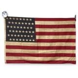Antique 48 Staggered Star Pattern American Flag