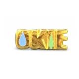VIGT OKIE OKLAHOMA GOLD TONE LAPEL PIN TIETACK