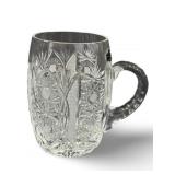 Vintage Real Lead Crystal Cut Beer Glass Mug