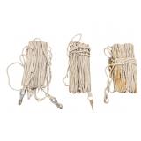 (3) Vintage Military Antenna Tent Guy Line Ropes