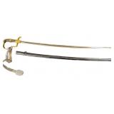 German WWII Officer Dove Head Sword w/ Scabbard