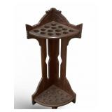 Vintage Antique Wood Pool Cue Holder