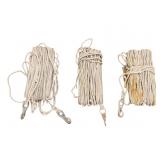 (3) Vintage Military Antenna Tent Guy Line Ropes