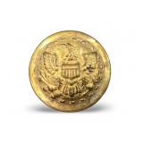 C 1875 Indian Wars Officers Button ï¿½ Gilded, Tin