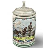 VGT Jï¿½GER" IN MEMORY OF SERVICE Stoneware Stein