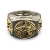 MENS WWII STERLING SILVER 10k G.F US AIRFORCE RING