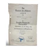 1940 Deutsches Schutzwall Ehrenzeichen Citation