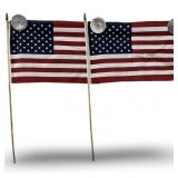(2) 2003 American Parade Flags