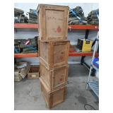 (4) Vintage Wood Frame Crates
