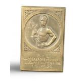 German Sports Bronze Small Plaque