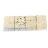 Vintage 1933 Cancelled Check