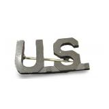 WWI US Army "US" Collar Pin - Pin Back