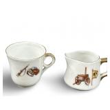 (2) VGT Miniature War Teacup & Creamer