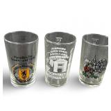 (3) German Shot Glasses