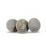 (3) WWI Great Seal Buttons