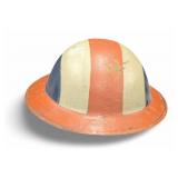 WWI U.S. Infantry Red, White & Blue Painted Helmet