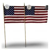 (2) 2000 American Parade Flags