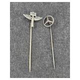 HAGO Membership Badge Stick Pin & Mercedes Stick