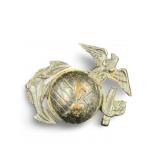 WW2 USMC Enlisted EGA Hat Badge Screwback