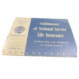 1945 Veterans WWII Administration Insurance Book