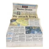 1991 We Attack Iraq Houston Chronicle Newspaper