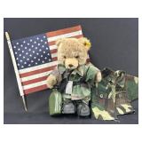 VGT Steiff U.S. Army Camo Teddy Bear With Boots